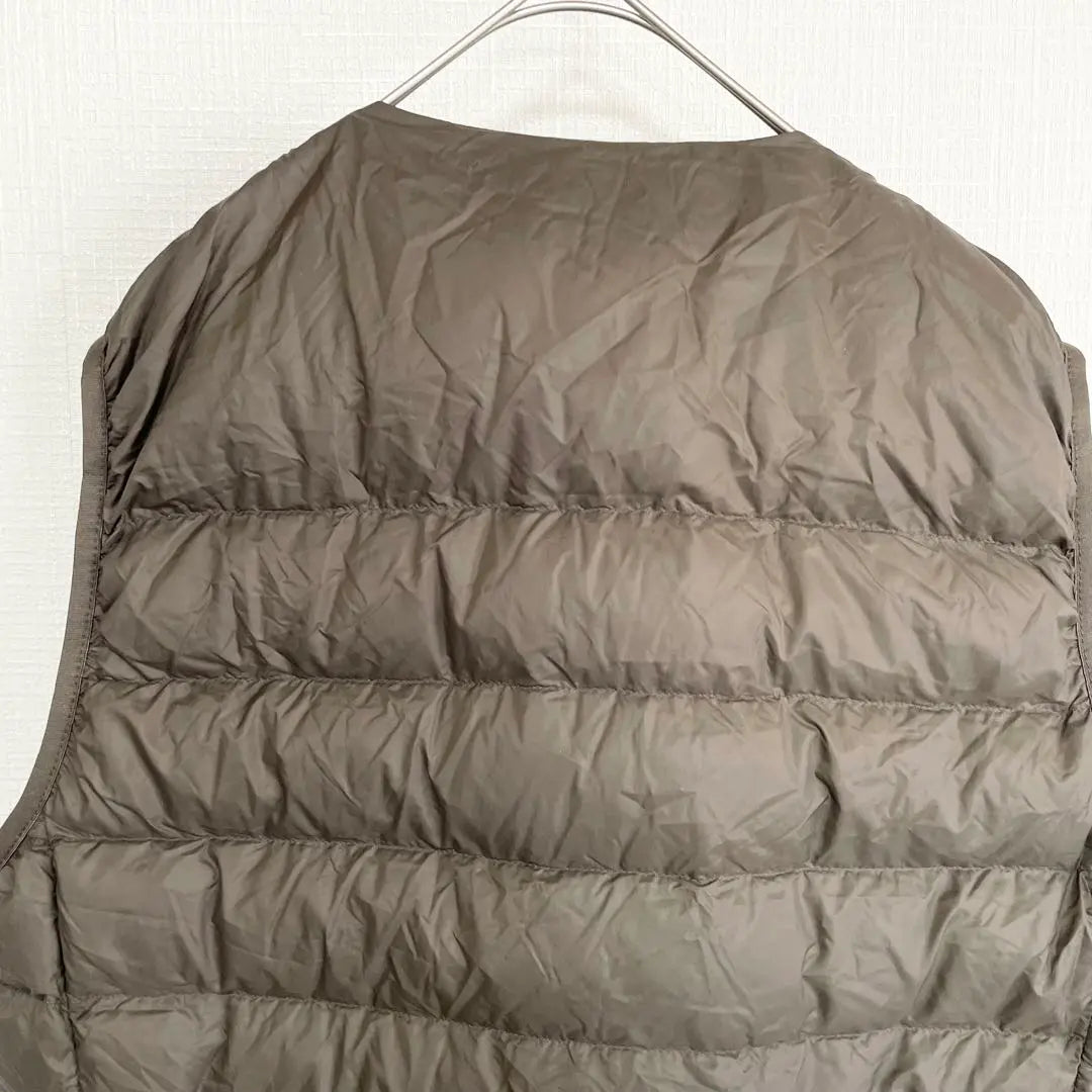 MUJI Inner Down Vest [L] Khaki Cold Wear Autumn/Winter Casual