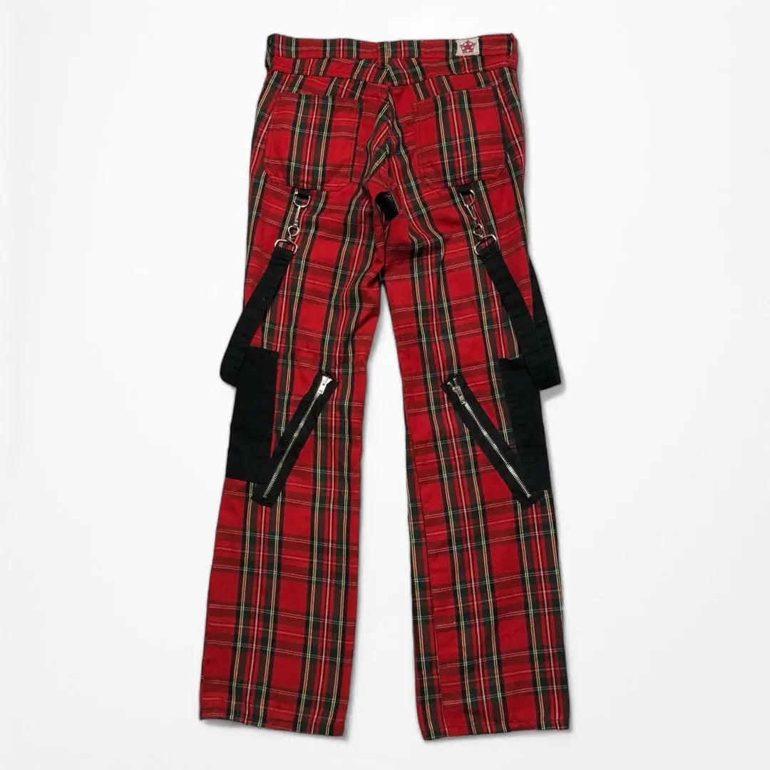 Super rare UK EURO Y2K PUNK bondage check pants