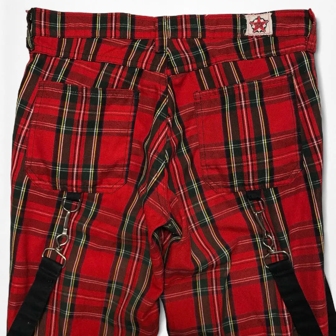 Super rare UK EURO Y2K PUNK bondage check pants