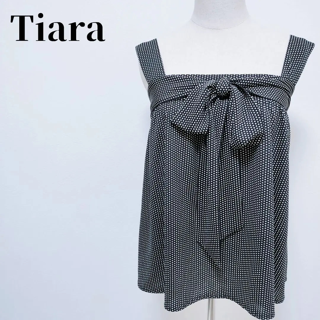 Tiara dot camisole front ribbon MELROSE