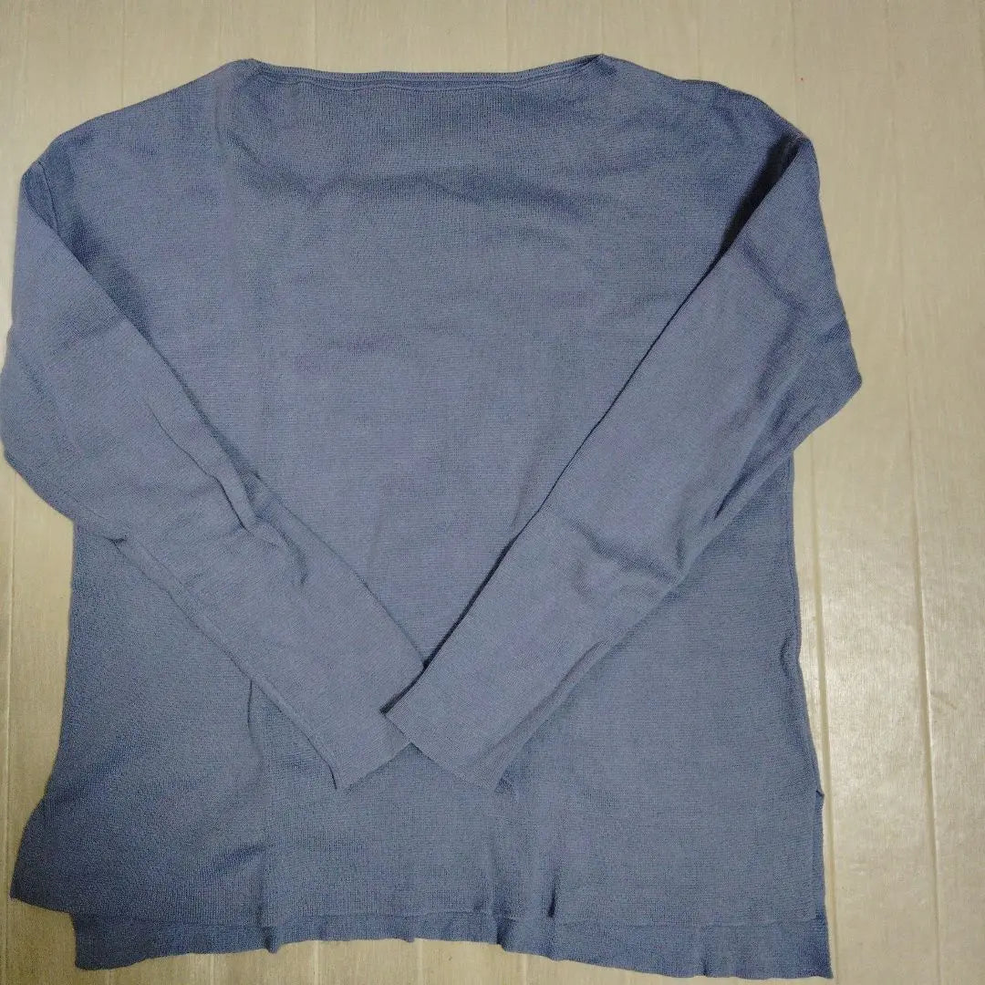 OPAQUE.CLIP Sky Blue Thin Knit Long Sleeve Knit