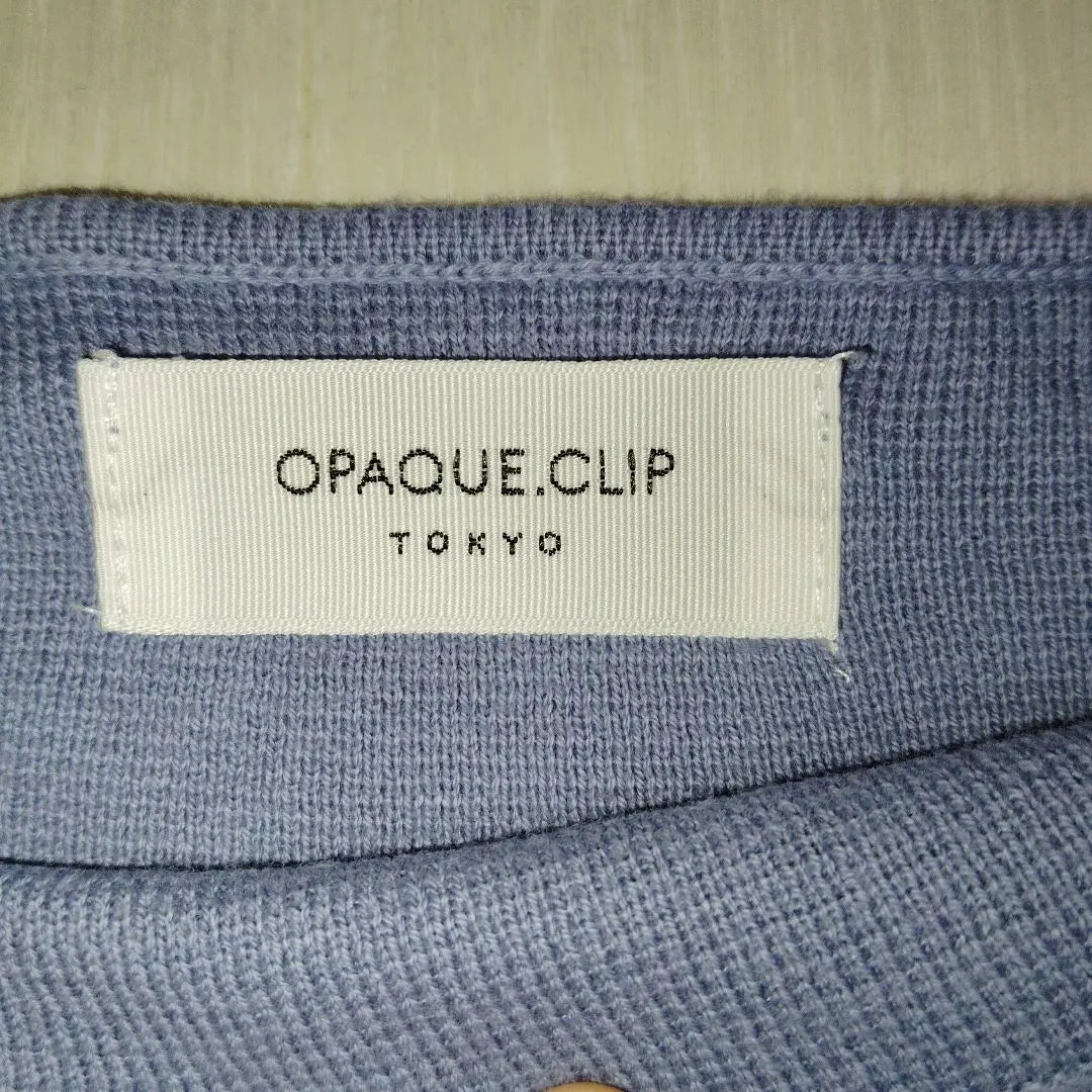 OPAQUE.CLIP Sky Blue Thin Knit Long Sleeve Knit