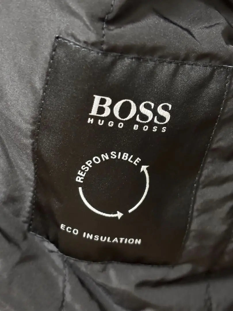 [Like new, cleaning] BOSS wool coat black black | 【新品同様・クリーニング済み】BOSS ウールコート ブラック黒