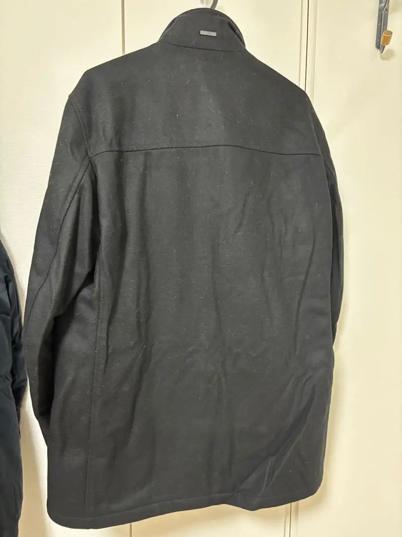 [Like new, cleaning] BOSS wool coat black black | 【新品同様・クリーニング済み】BOSS ウールコート ブラック黒