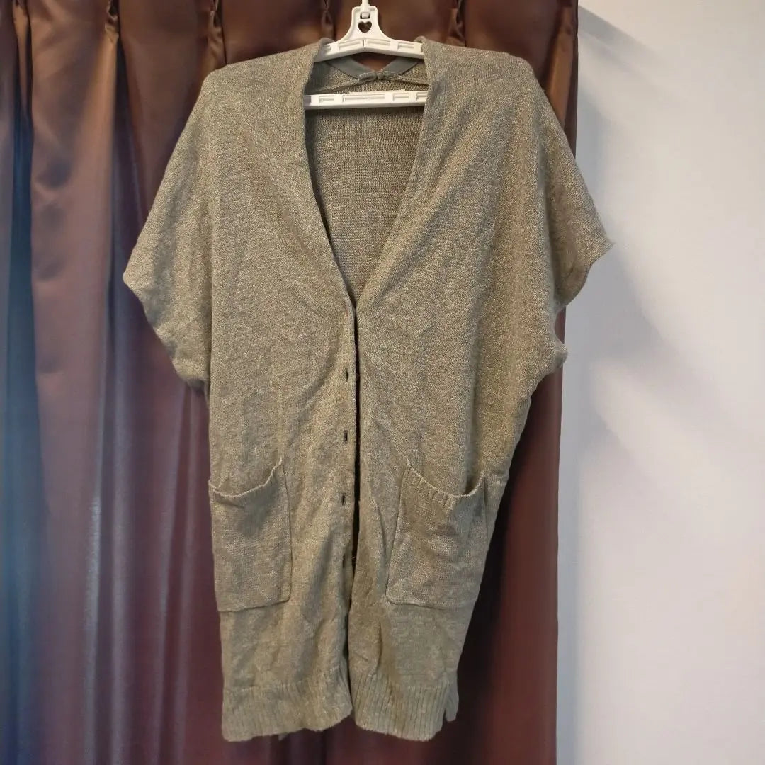 Price cut! Summer and autumn khaki Cardigan without sleeves