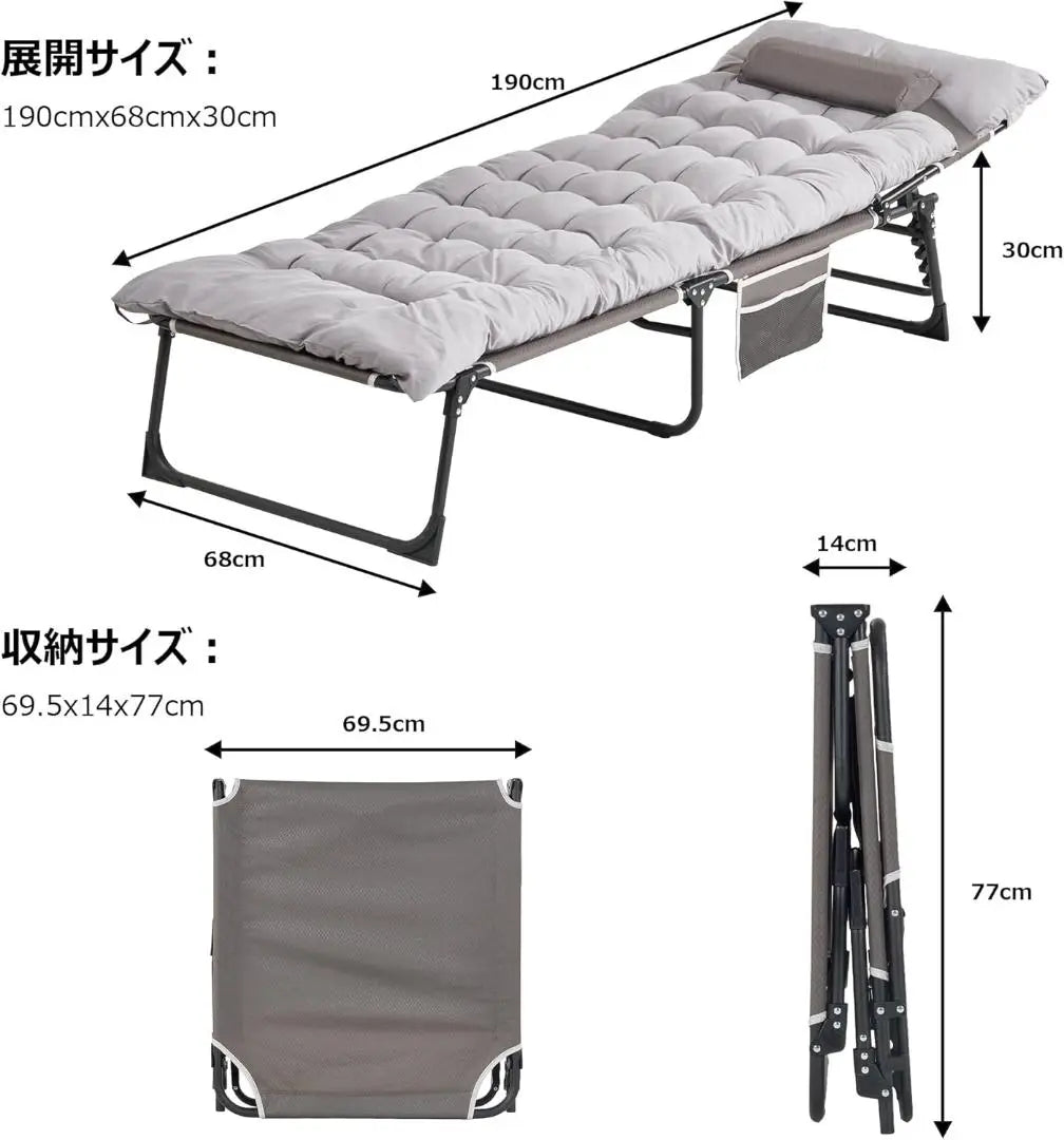 Cama plegable VECELO Cama plegable Cama simple Cama plegable A