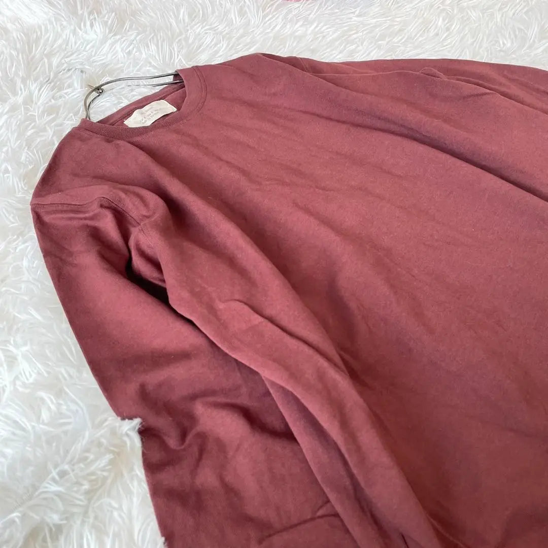 [ZARA ORIGINS] Camiseta larga (M) Fabricada en Marruecos, manga larga de algodón cortado y cosido