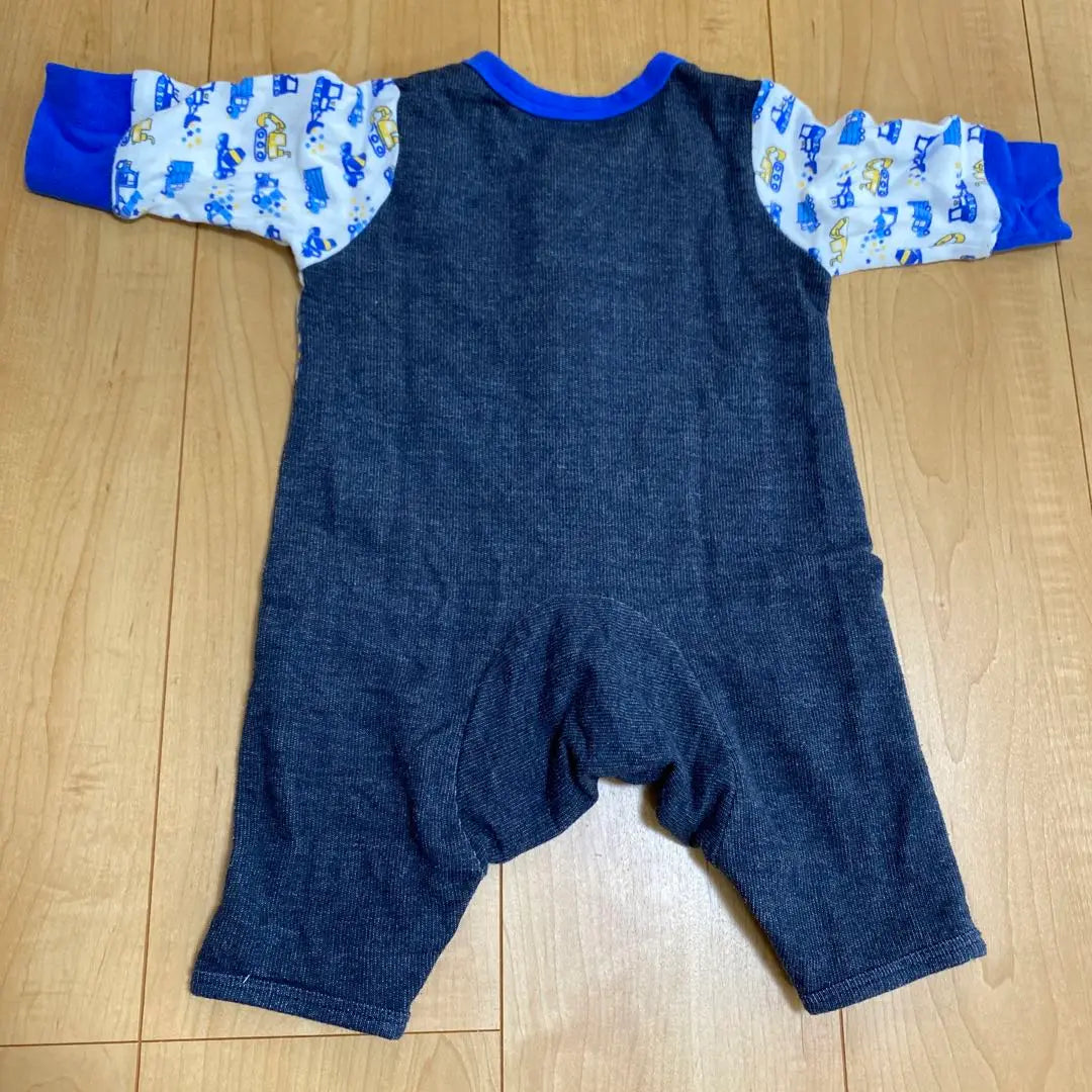 Working Kuruma Pattern Romper 60-70