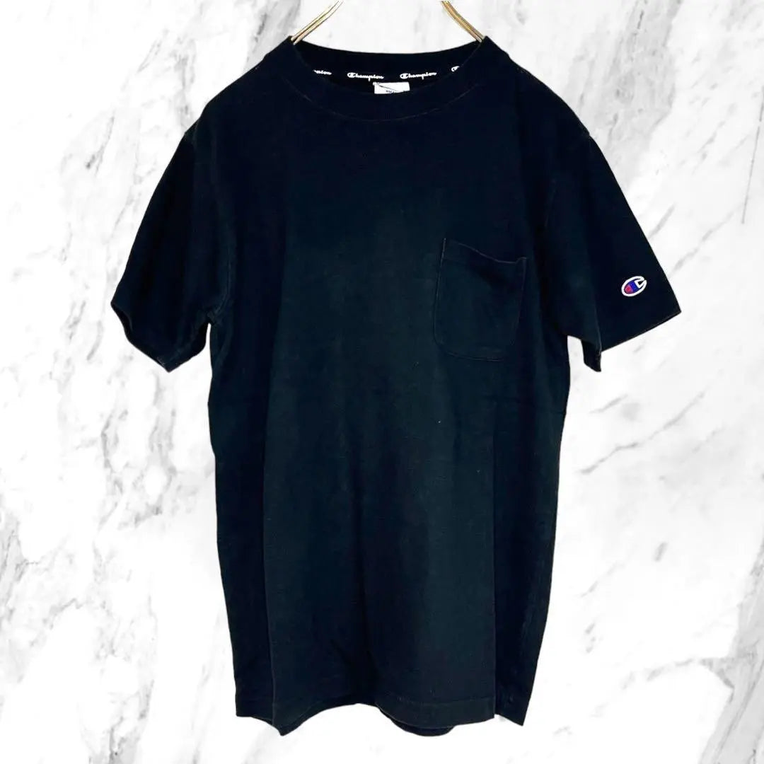 ✨ Classic ✨ Champion [M] T -shirt short sleeve cotton 100 % black simple