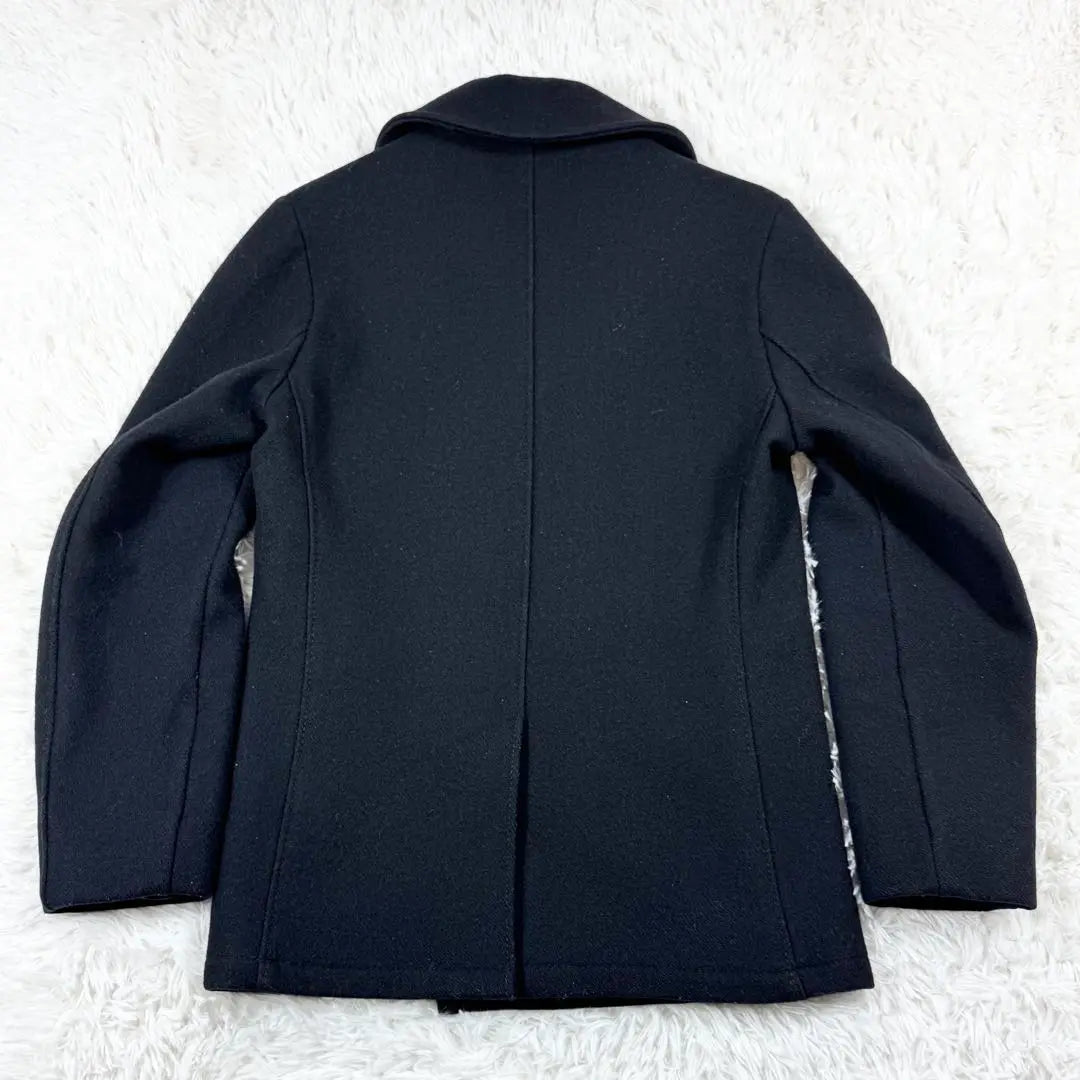 [Beautiful goods] Schott shot 740 P coat black 36 anchor | 【美品】schott ショット　740 pコート　ブラック　36 錨