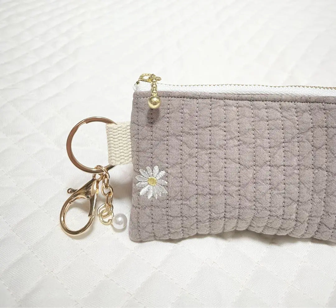 Handmade key case key pouch mini pouch nubi embroidery floral pattern ible