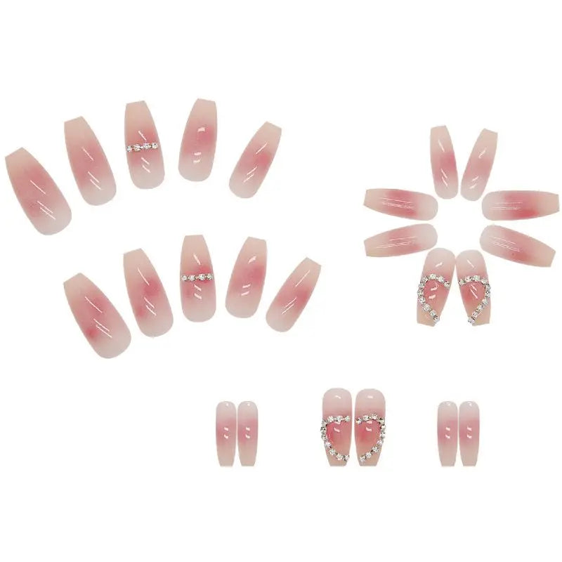 Limited time discount 569 stitching love nail tip waterproof plump light color outfit be0