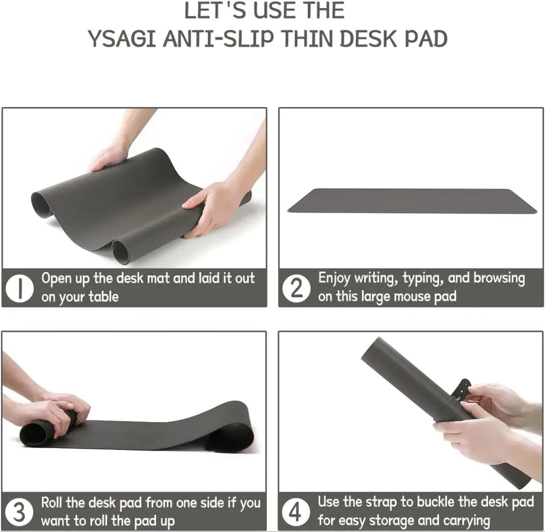 [Amazon Bestseller 1st place] Leather Desk mat with non -slip