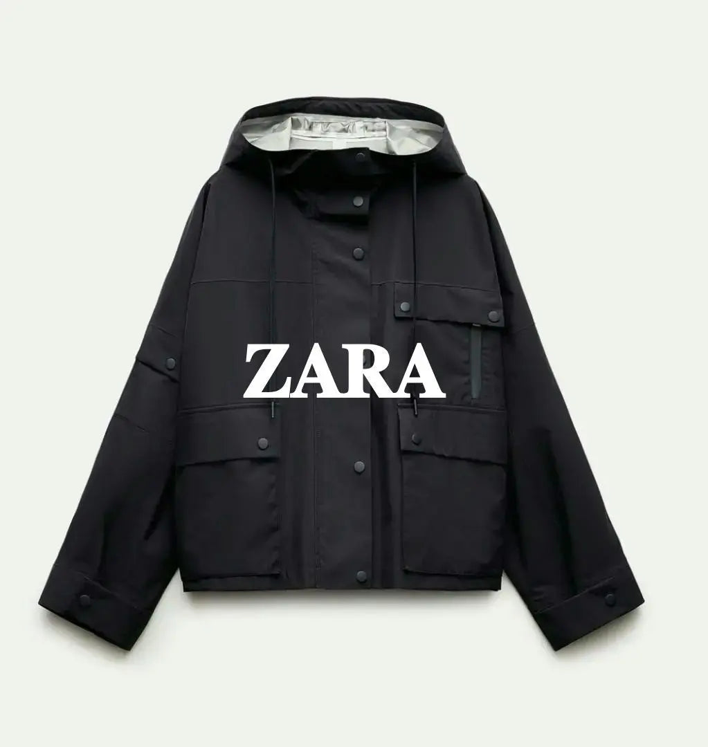 [New] ZARA Oversized Short Cape Navy