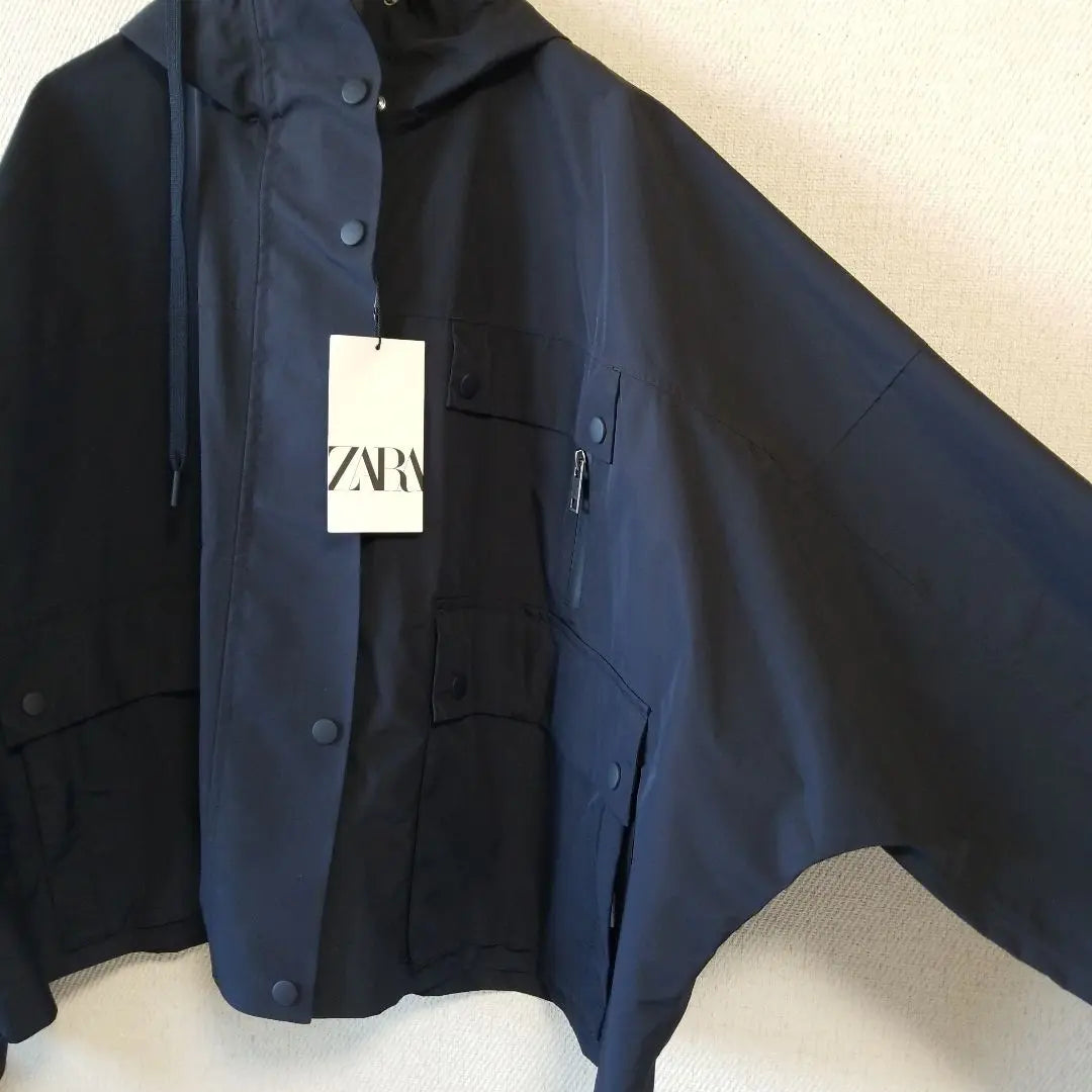 [New] ZARA Oversized Short Cape Navy