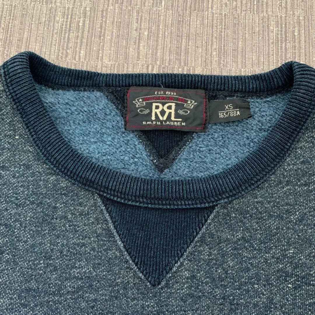 RRL Indigo Both V Sweatshirts