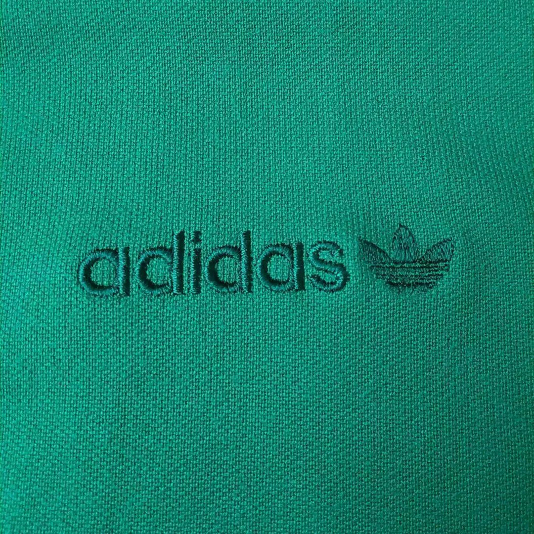 Rare ☆90s Adidas Embroidered Trefoil Logo Track Jacket M Green