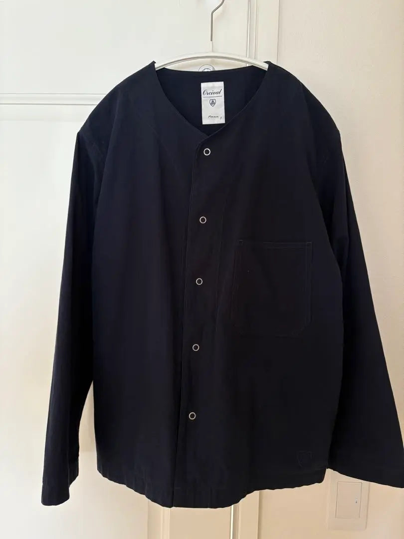 Orcival Navy Collarless Jacket Size 1