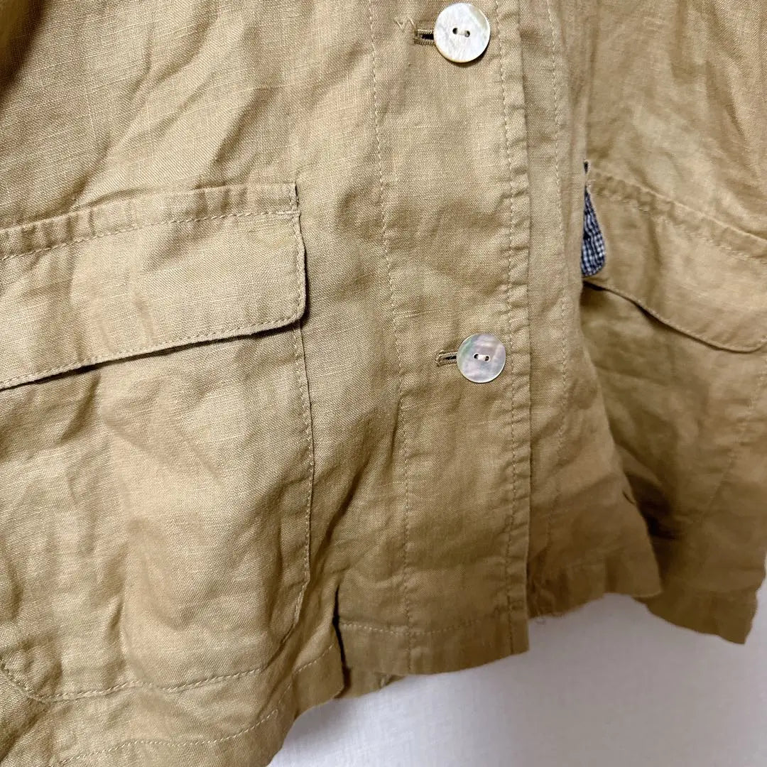 [Good condition] nimes et nimes hooded beige coat jacket