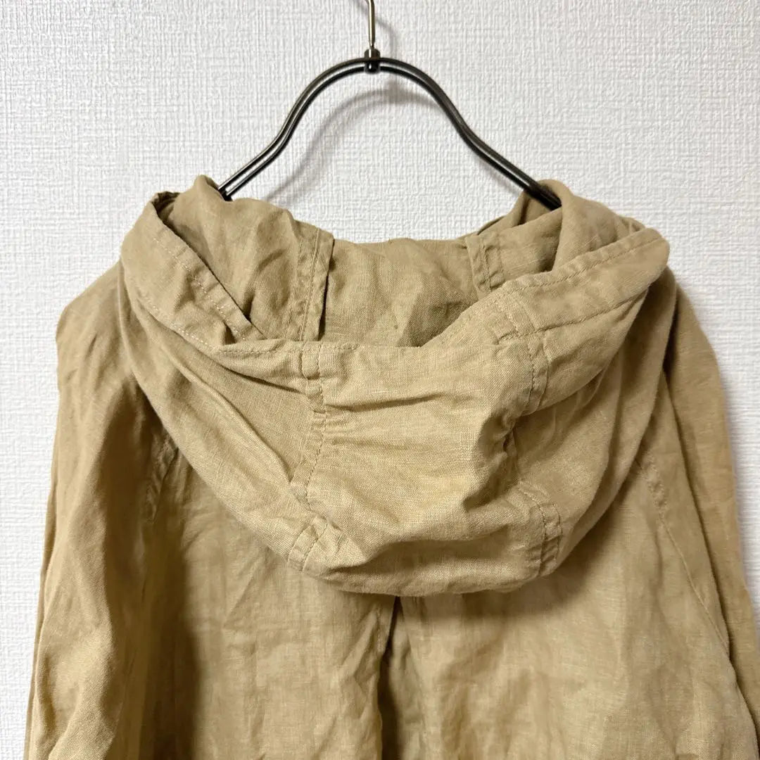 [Good condition] nimes et nimes hooded beige coat jacket