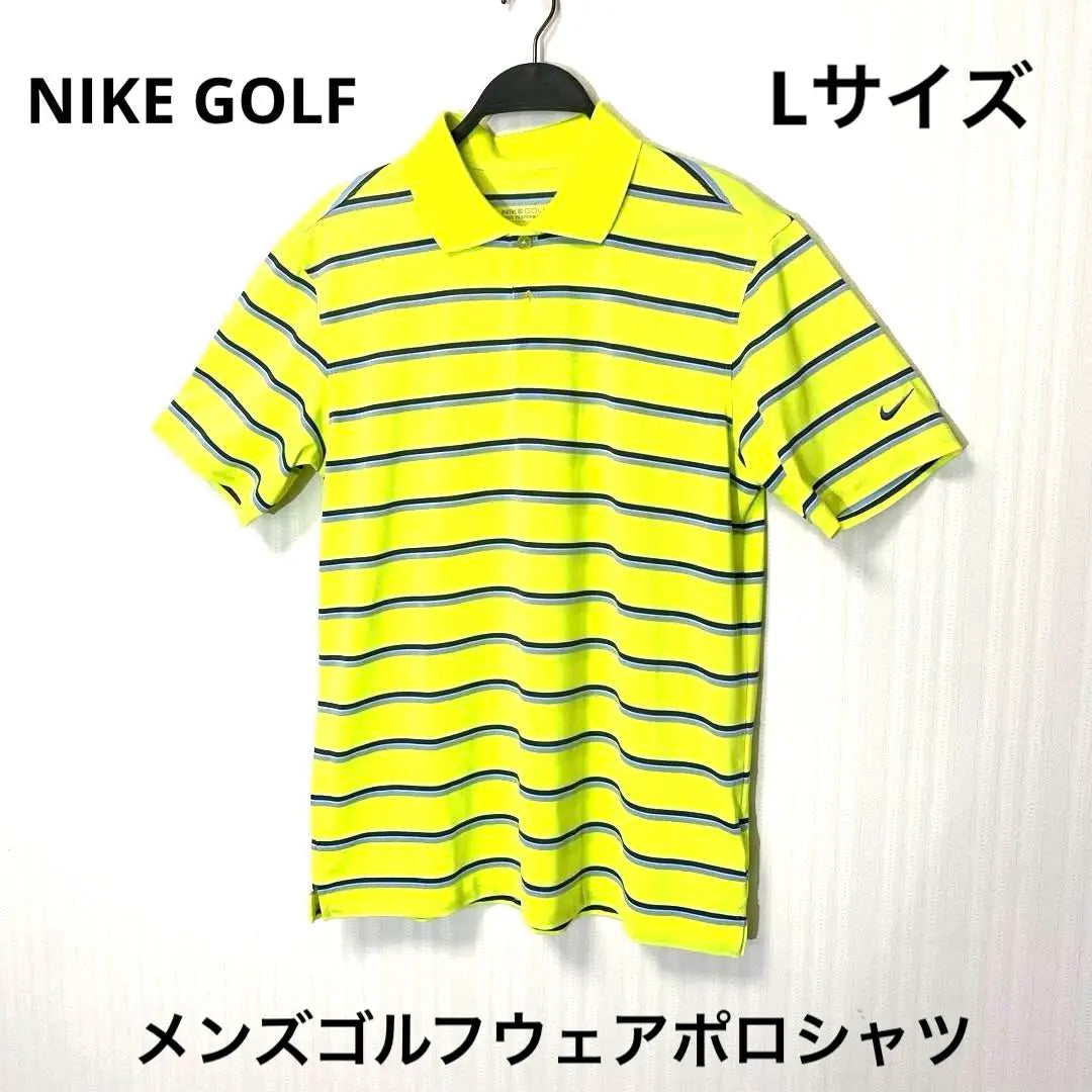 ★NIKE GOLF★Men's Golf Wear Polo Shirt Logo Embroidered L Size