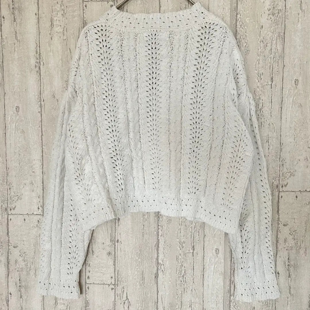 Cliché de Paris Knit Cable Knit [F] Girly White