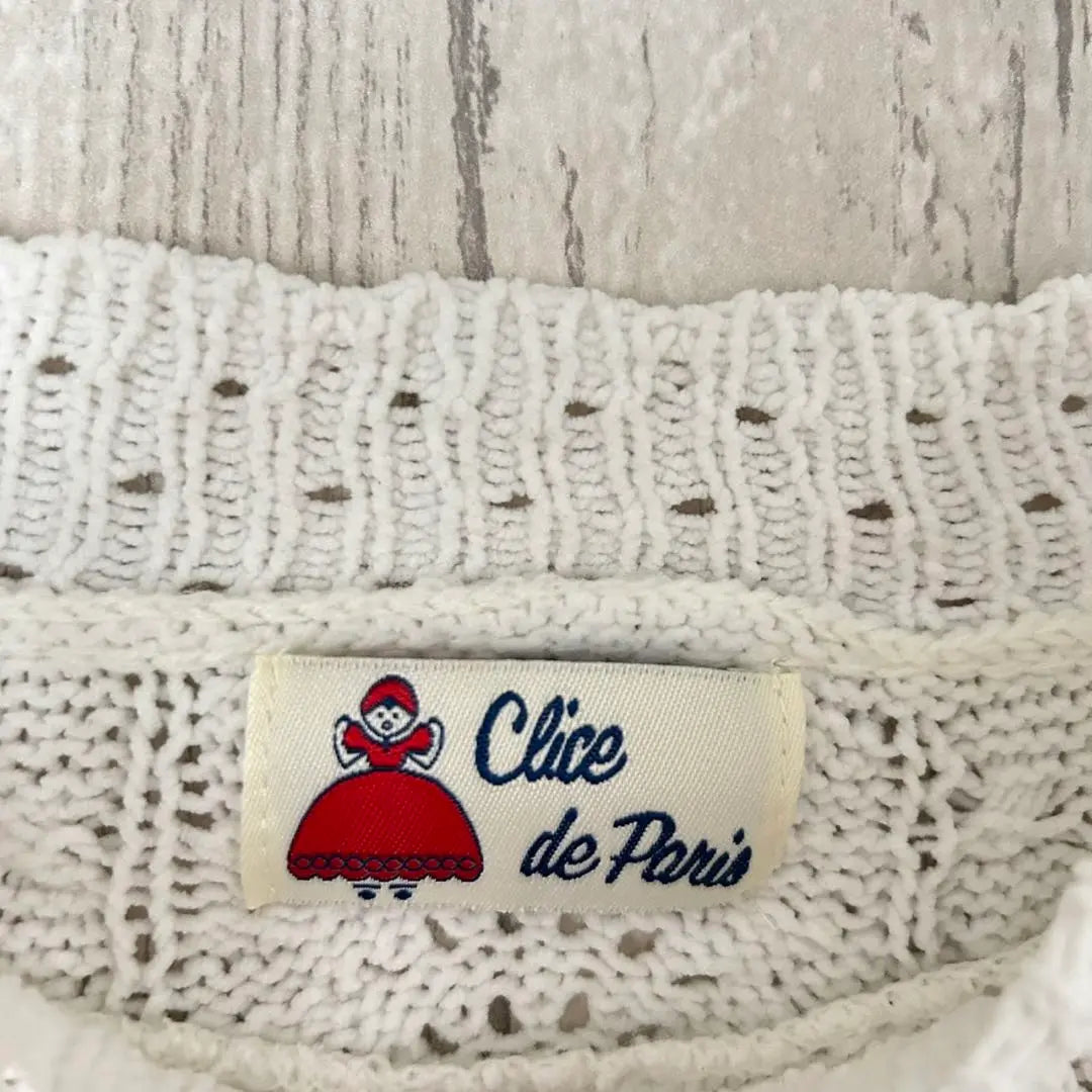 Cliché de Paris Knit Cable Knit [F] Girly White