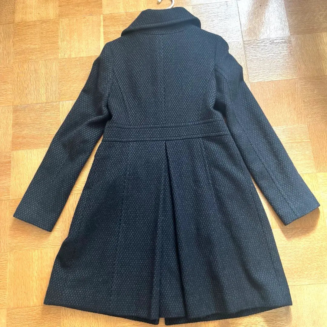 [Untitle] Wool Coat Angola Mixed Black M Size