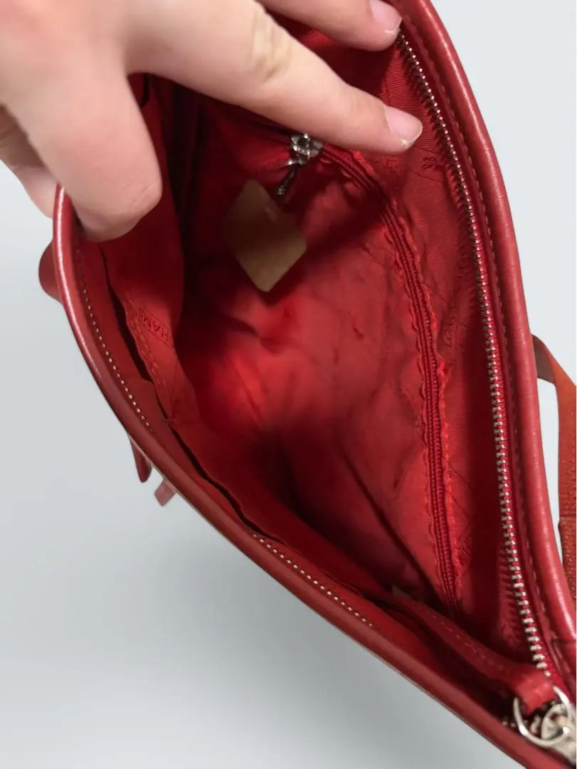 Bolso bandolera Longchamp en perfecto estado, piel Sacoche, color rojo