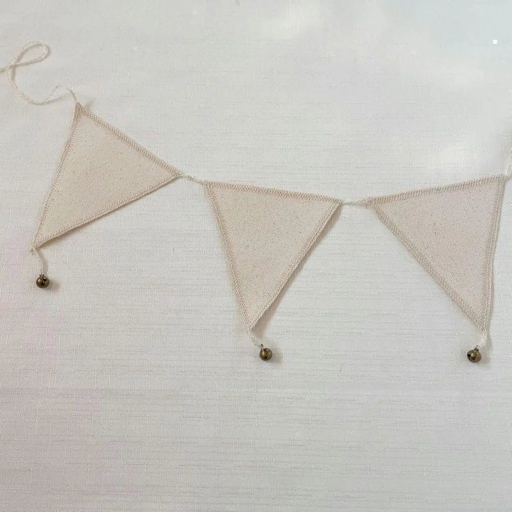 ★Great deal! ! ★Garland Flag Triangle Flag Natural Ivory Birthday Anniversary