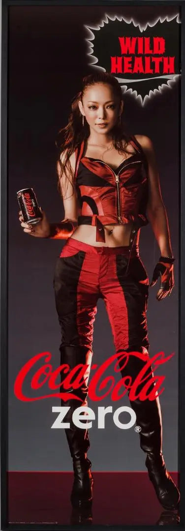 Póster de tamaño real de Coca-Cola Zero de Namie Amuro, no está a la venta, sin usar