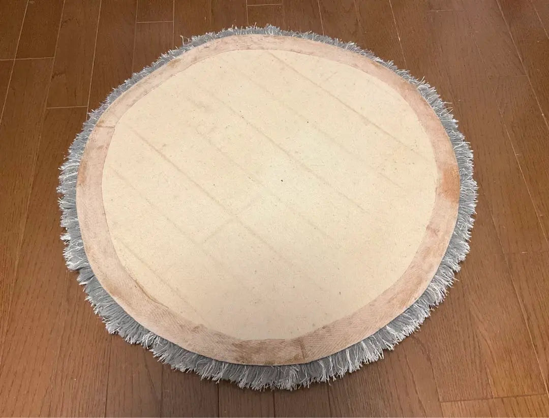 francfranc cream color round rug carpet