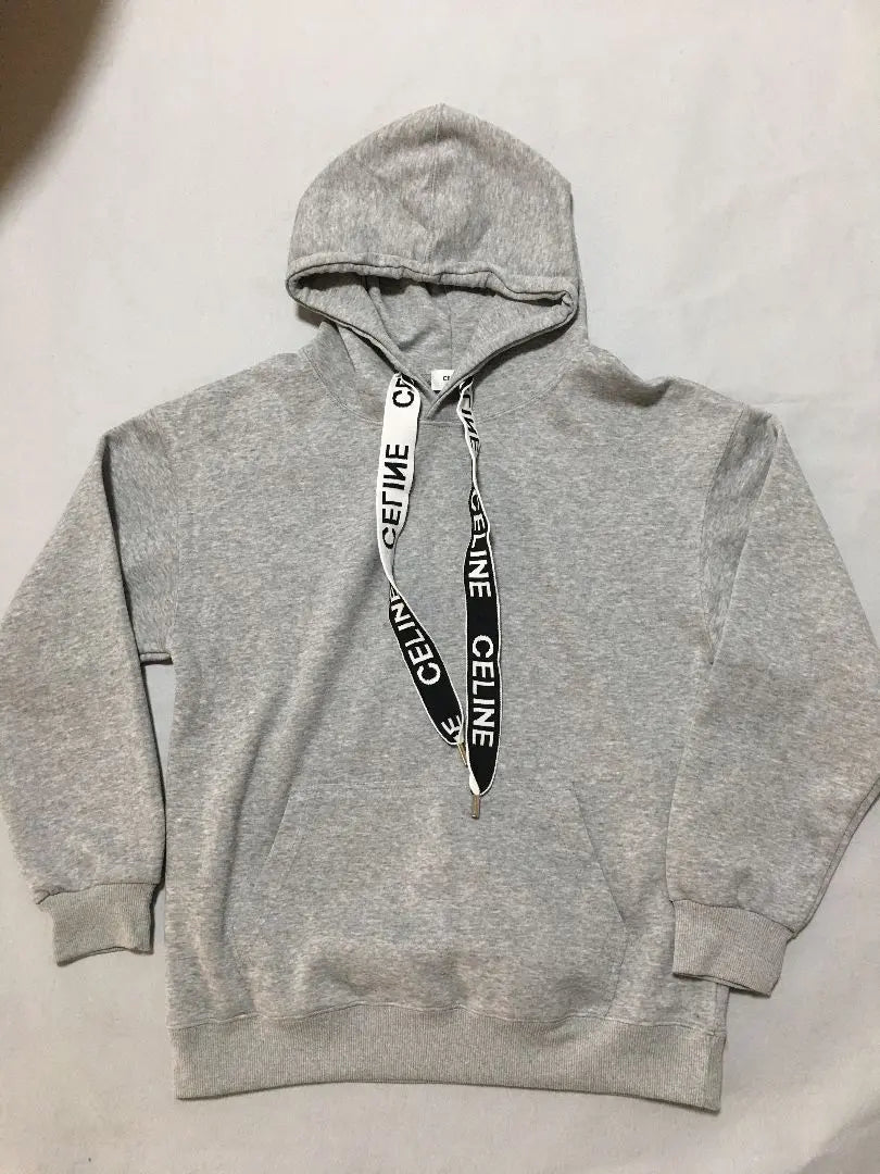 CELINE Grey Hooded Hoodie