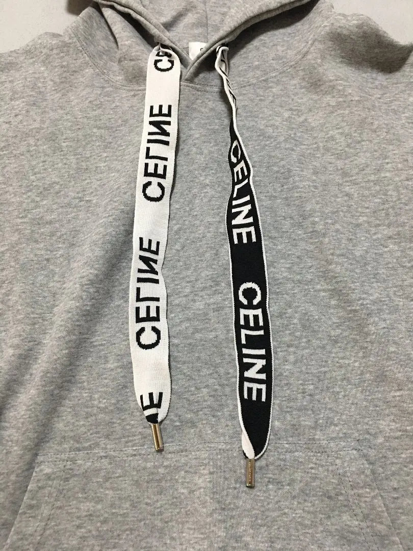 CELINE Grey Hooded Hoodie