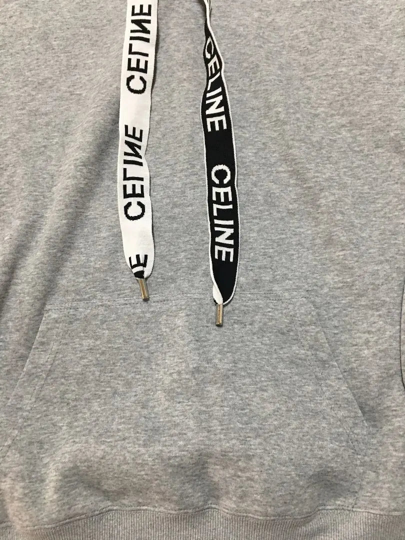 CELINE Grey Hooded Hoodie