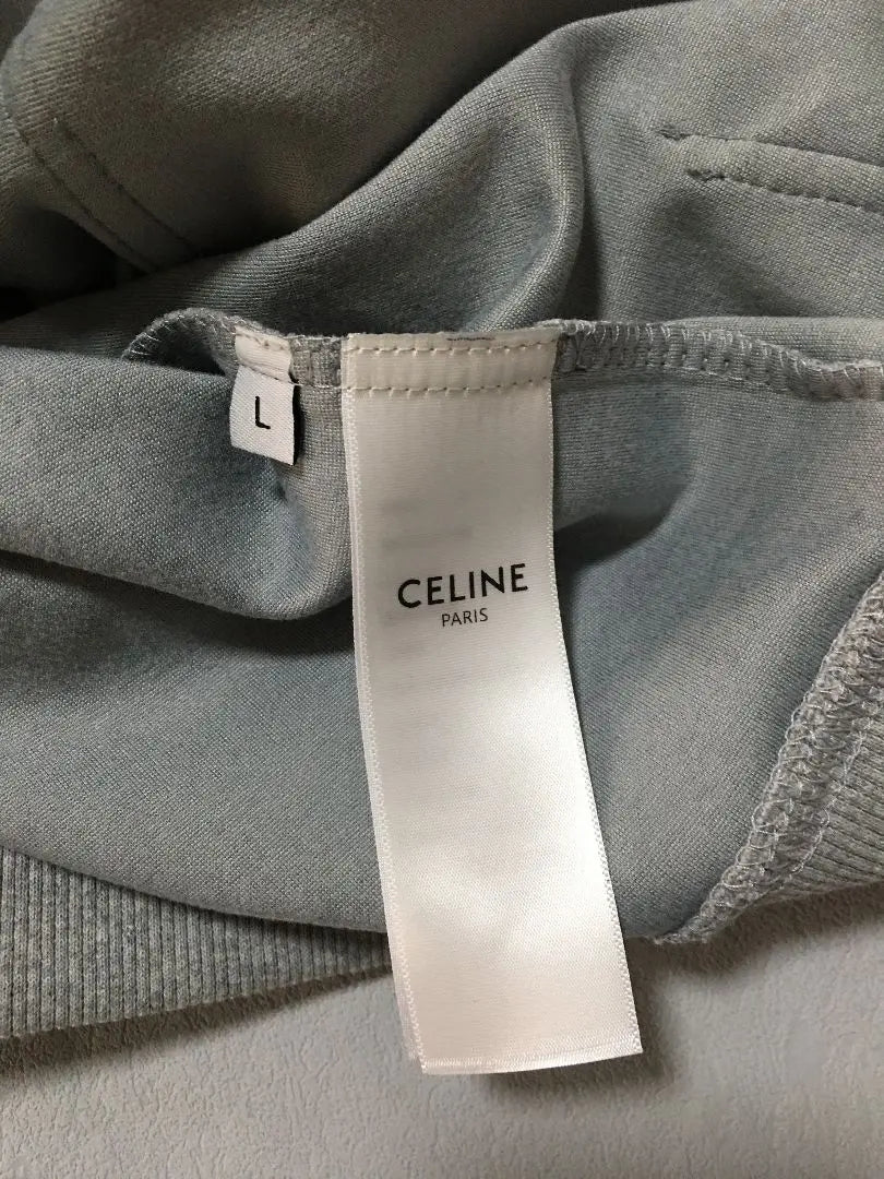 CELINE Grey Hooded Hoodie