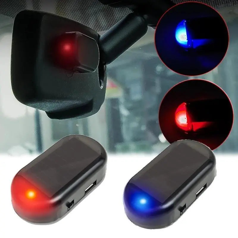 [Juego de 3] Luz de seguridad LED azul simulada para coche, motocicleta, prevención de seguridad, prevención antirrobo