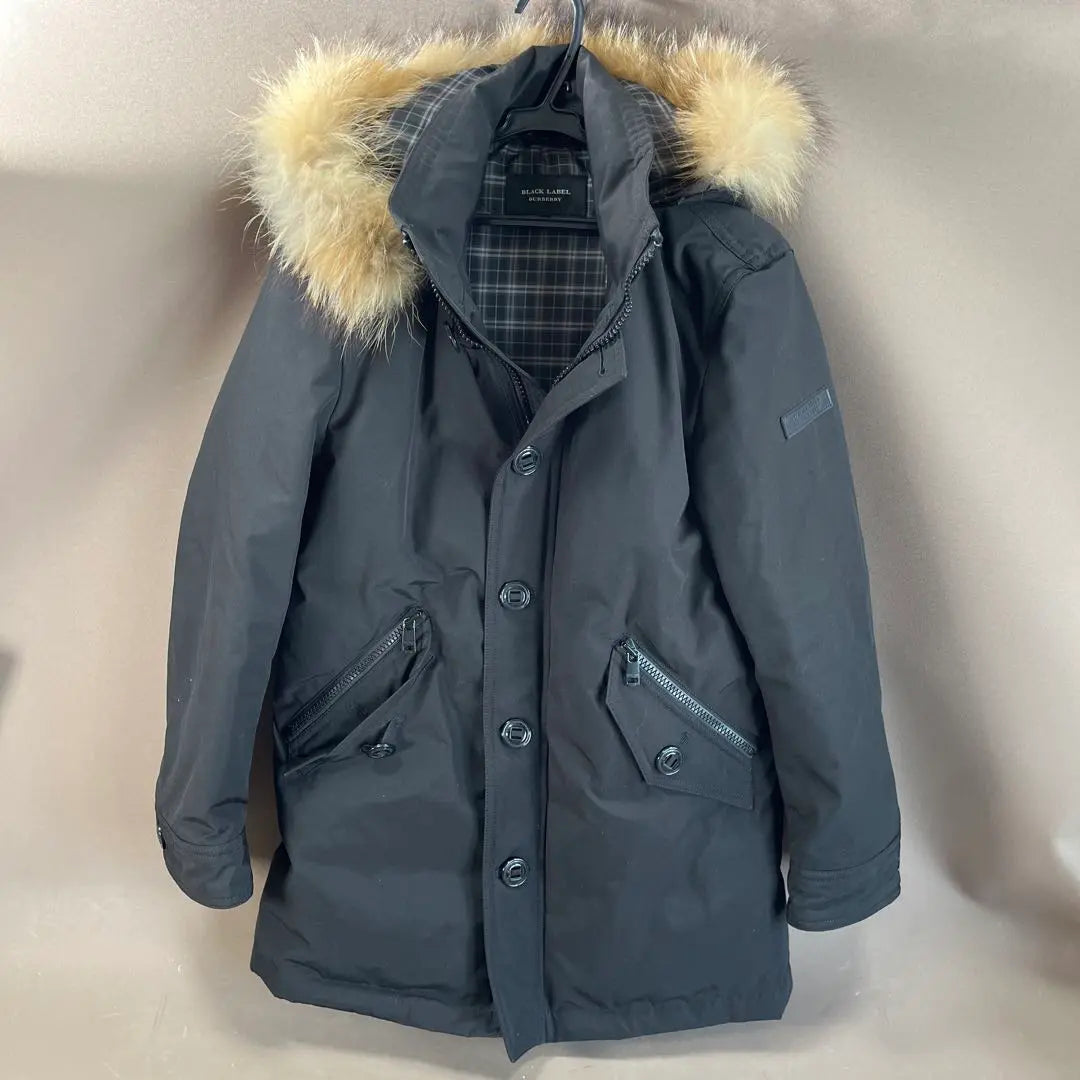 Burberry Black Label Down Jacket White Goose Raccoon Fur M | バーバリーブラックレーベル ダウンジャケット ホワイトグース タヌキファー M