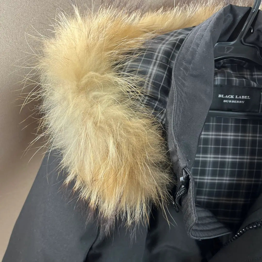 Burberry Black Label Down Jacket White Goose Raccoon Fur M | バーバリーブラックレーベル ダウンジャケット ホワイトグース タヌキファー M