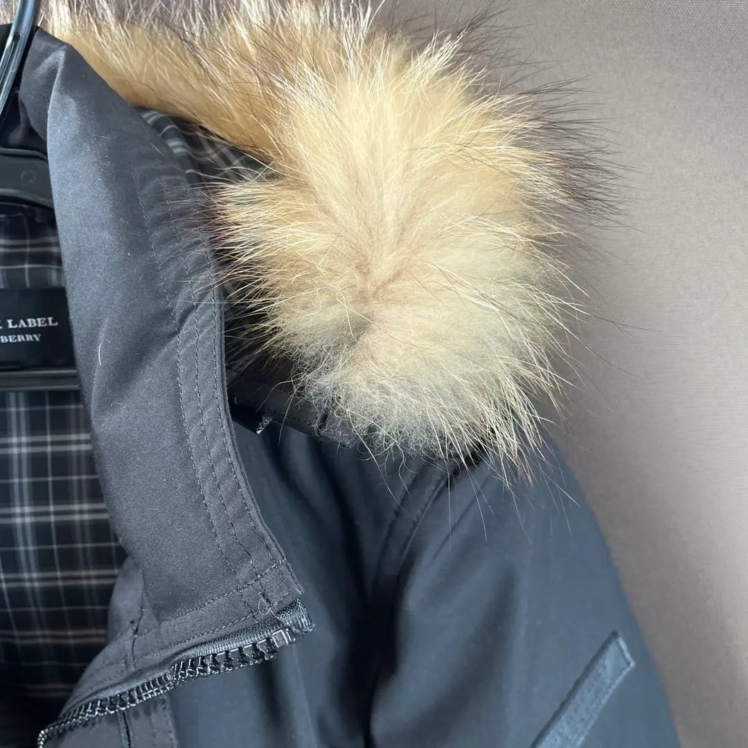 Burberry Black Label Down Jacket White Goose Raccoon Fur M | バーバリーブラックレーベル ダウンジャケット ホワイトグース タヌキファー M