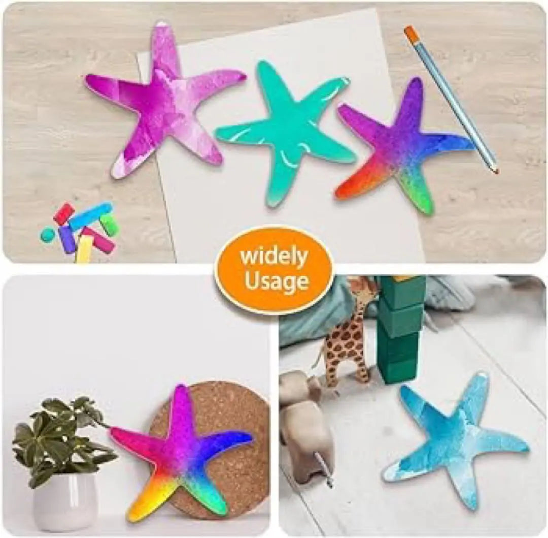 Weekend Sale❣️3 pieces Wooden slices Wood chips Starfish Summer vacation crafts Art and crafts