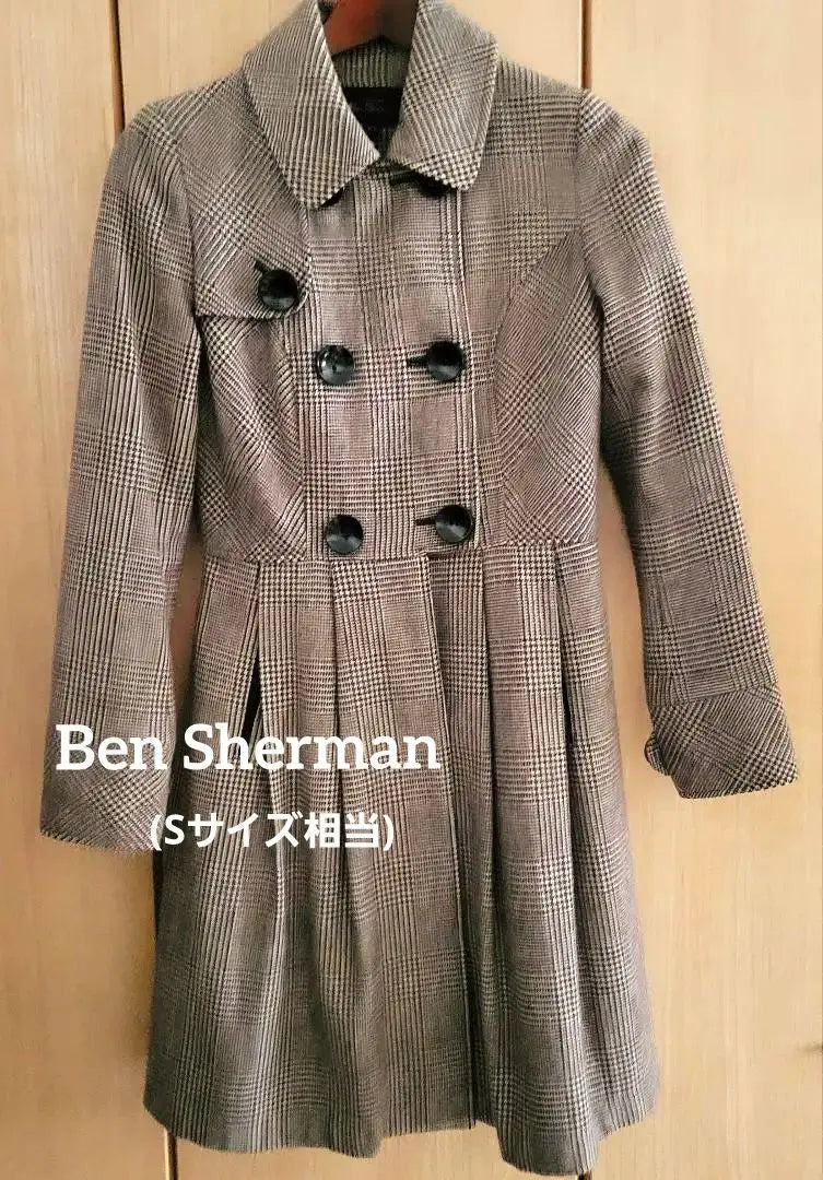 [Rare] [Used Clothing] [Vintage] Ben Sherman Check Pattern Wool Coat