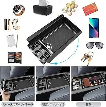 Console Box Toyota Prius 60 Series/PHEV Storage Box Black