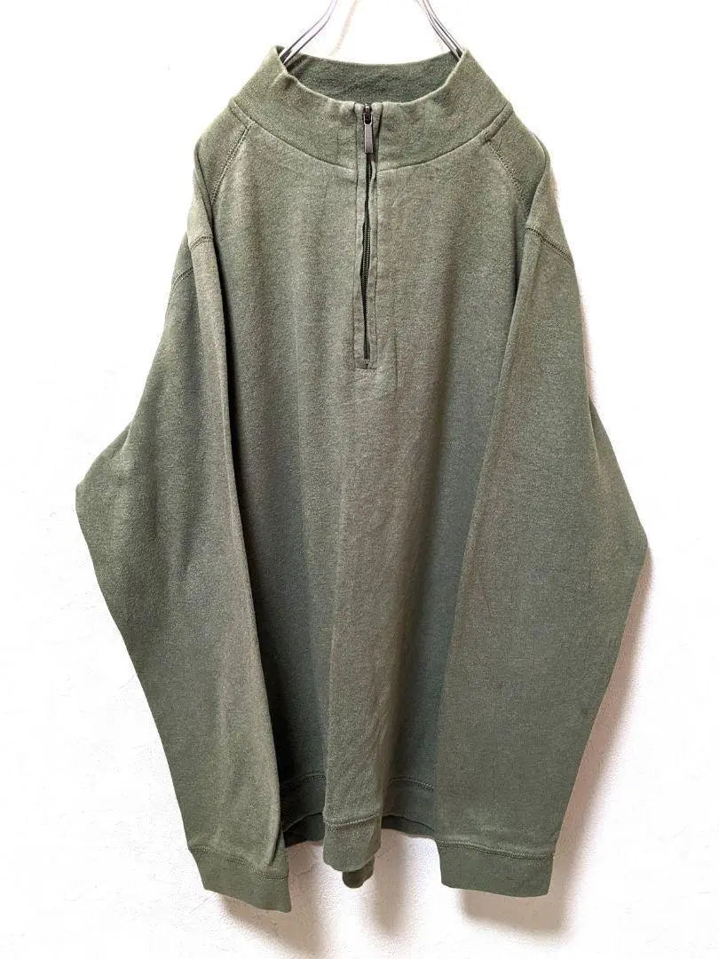 Kirkland Signature Half Zip Sweatshirt Green Green L Used Clothing