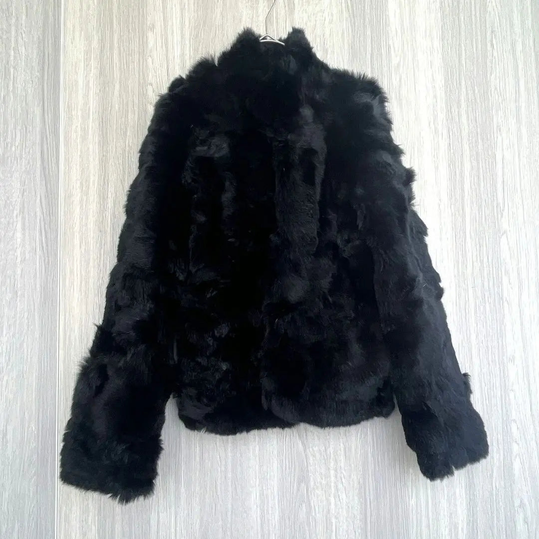 Gyro White Outer Jacket Fur Jacket Black Size M