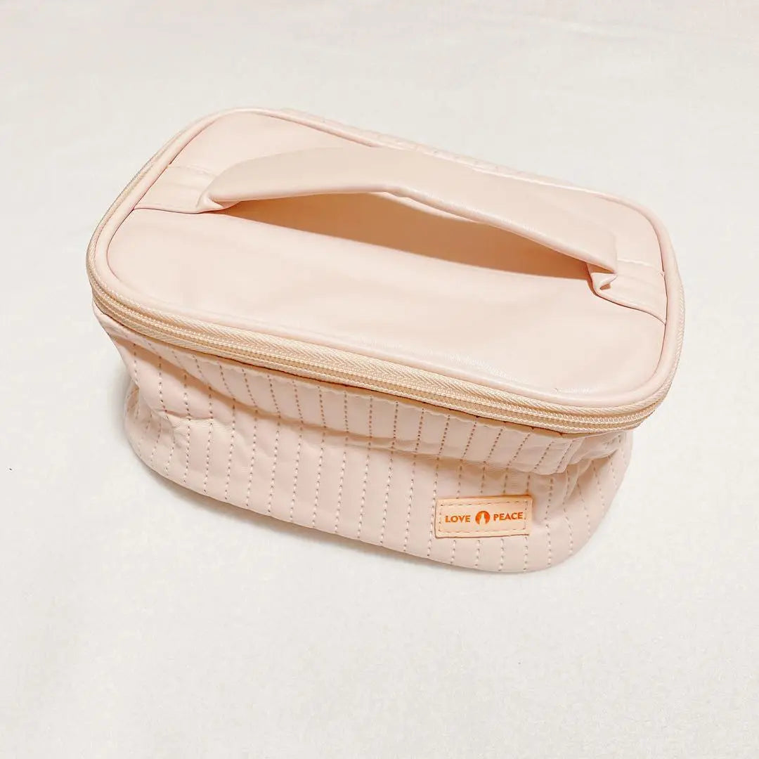 Beautiful condition❣️Large makeup pouch, large capacity, cosmetic pouch, portable, pink, cute