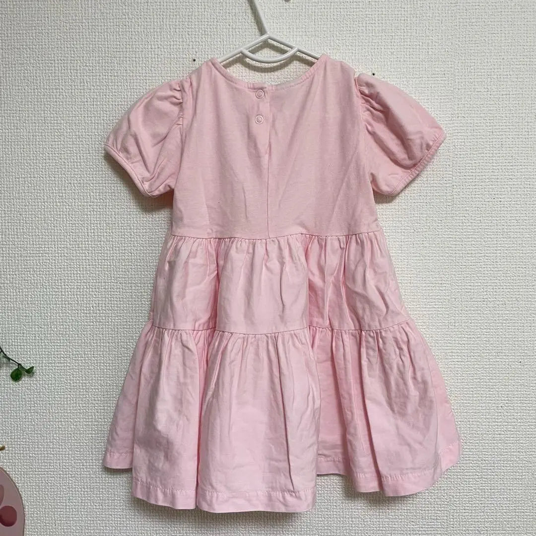 [Good condition] Zara Teward Dress Pink Flare 80 Short Sleeve