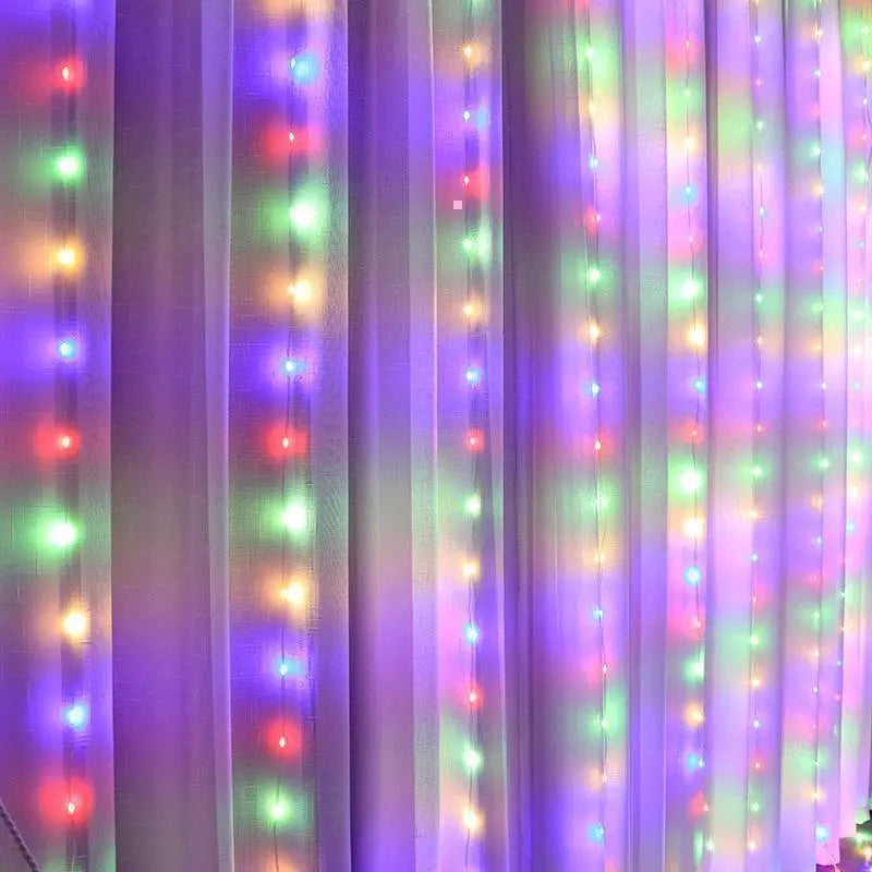 ★✨ Great value✨★Illumination Curtain Light 3m 300LED Colorful