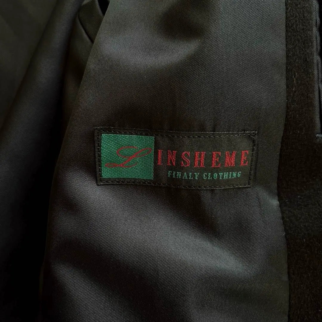 LINSHEME 100% Cashmere Long Coat Stainless Steel Collar Coat