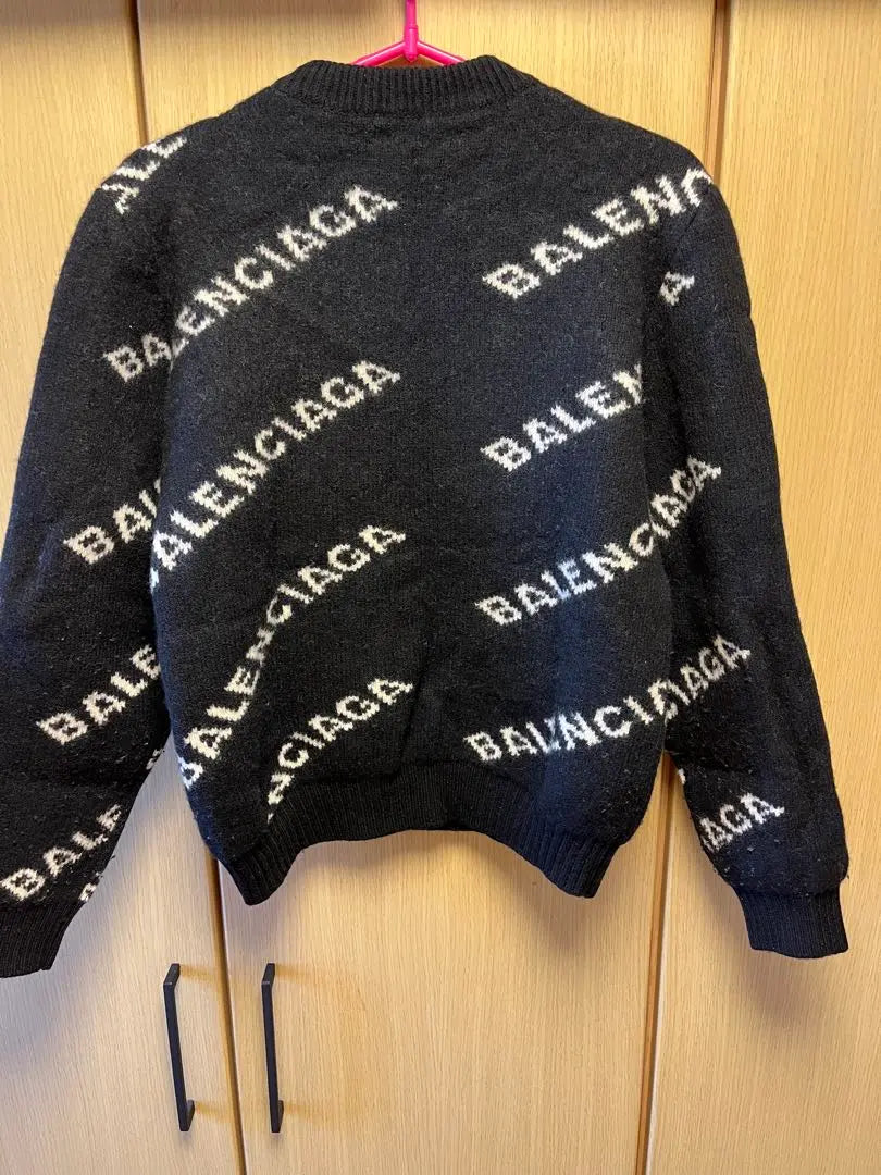 Official 18AW BALENCIAGA Balenciaga All-over Pattern Logo Knit